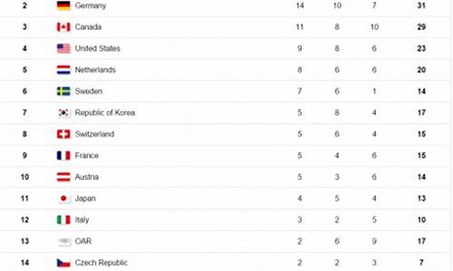 平昌冬奥会奖牌榜最终排名表_平昌冬奥会 奖牌榜